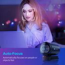 Webcam 4K com Microfone e Autofoco para Video Calls, Streaming, YouTube, TikTok.  Web Camera 1080P 60FPS