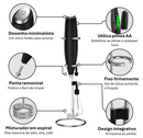 Mixer Portátil de Aço Inoxidável - para ovos, leites, molhos, patês.
